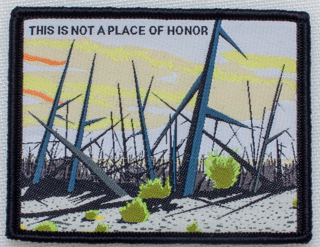 Nuclear Waste Warning Landscape Velcro Patch