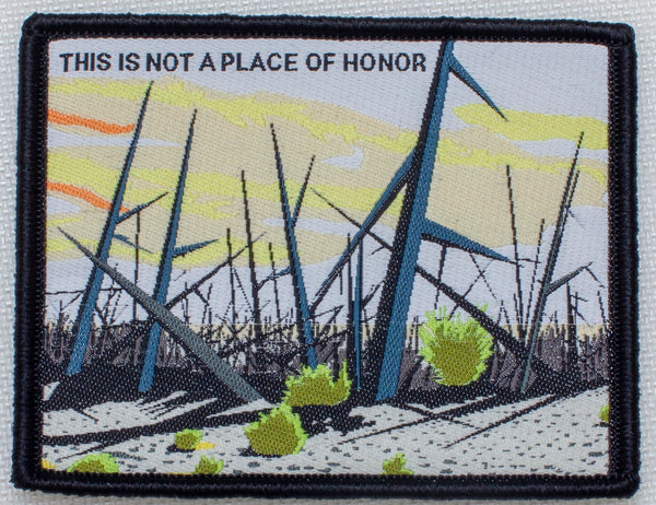 Nuclear Waste Warning Landscape Velcro Patch