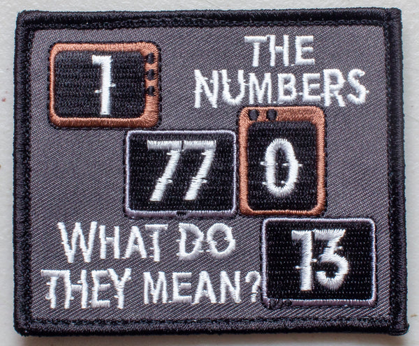Cursed Numbers 177013 Velcro Patch